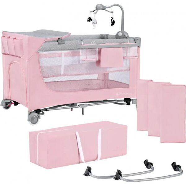 

Кровать-манеж с пеленатором Kinderkraft Leody Pink (KCLEOD00PNK00AC)