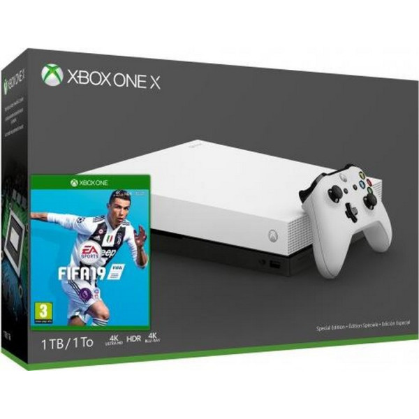 

Microsoft Xbox One X 1Tb Robot White Special Edition + FIFA 19 (русская версия)