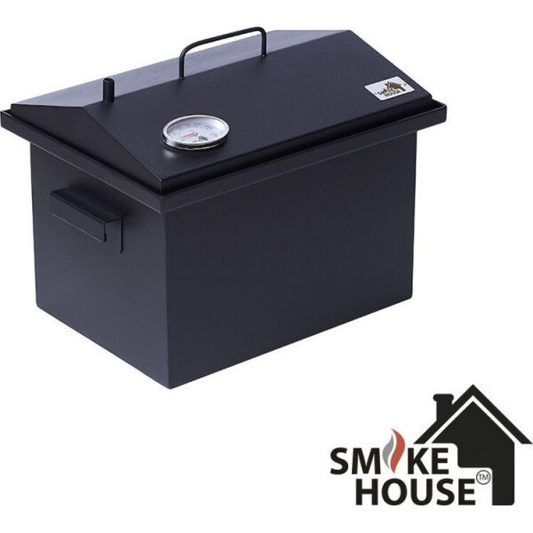 

Коптильня SmokeHouse крышка домиком 400х300х310 (с термометром окрашенная)