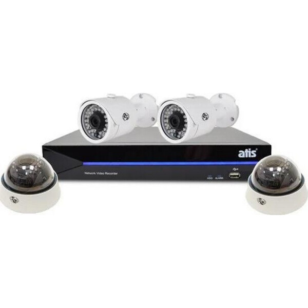 

Комплект видеонаблюдения ATIS Starter Kit IP 2ext 2int