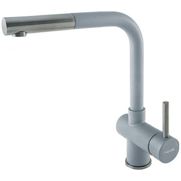 

Смеситель кухонный Fabiano FKM 46P S/Steel Titanium титановый