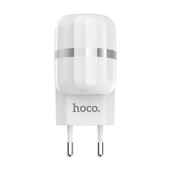 

Сетевое зарядное устройство 2USB Hoco C41A White (2.4A)
