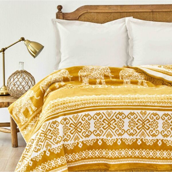 

Плед Karaca Home - Colmar hardal горчичный 180*220 евро (svt-2000022298827)