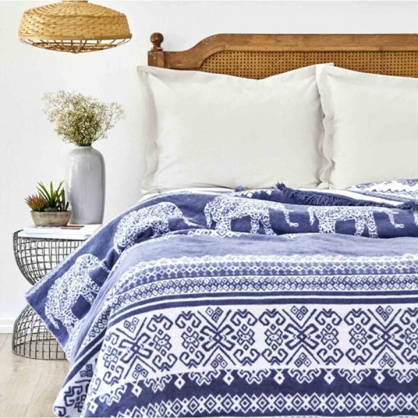 

Плед Karaca Home - Colmar indigo индиго 180*220 евро (svt-2000022298834)