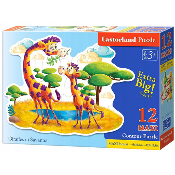 

Пазл Castorland 12 Maxi для мальчиков Жирафы в Саванне (0055-120178)