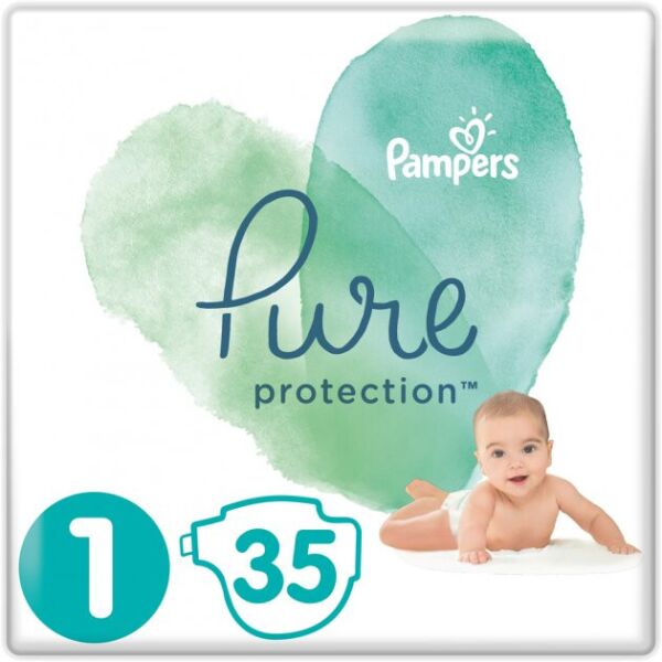 

Подгузники Pampers Pure Protection Размер 1 Newborn 2-5 кг 35 шт. (8001841023120)