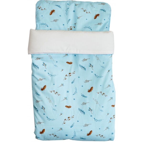 

Набор Twins плед и подушка 80х110 (сатин/наполнитель slimtex) 1422-NTPS-04, Перышки, белый/голубой (17436)