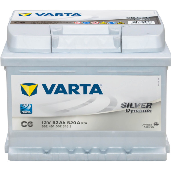 

Автомобильный аккумулятор VARTA 52Ah-12v SILVER Dynamic (C6) (R, EN520)