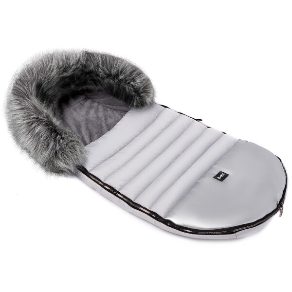 

Зимний конверт Bair Polar premium серый - серебро кожа