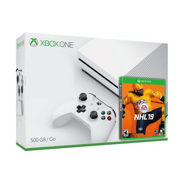 

Microsoft Xbox One S 500Gb White + NHL 19 (русская версия)