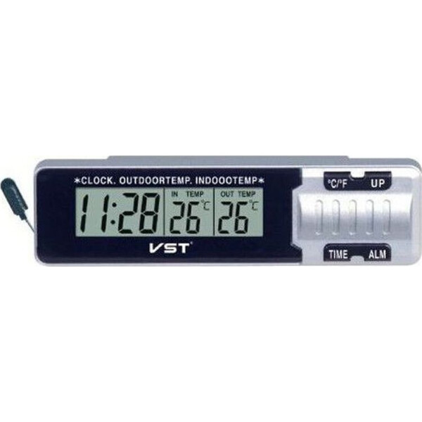 

Автомобильные часы с термометром VST 7065 Silver (2_000677)