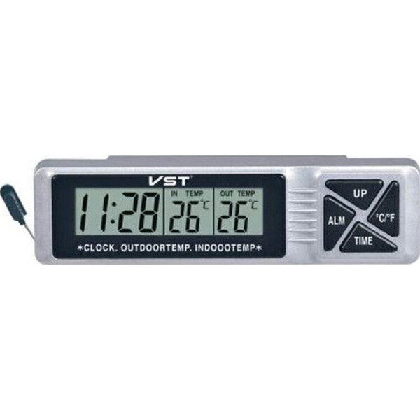 

Автомобильные часы с термометром VST 7066 Silver (2_000050)