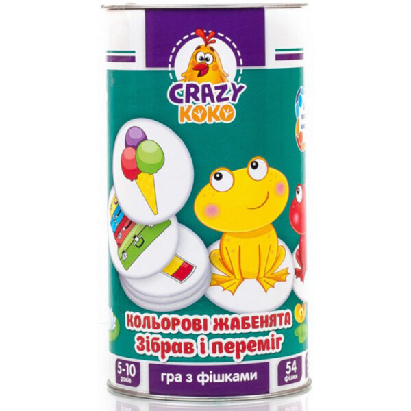 

Игра в тубусе Vladi Toys Цветные лягушата VT8020-06 (укр)