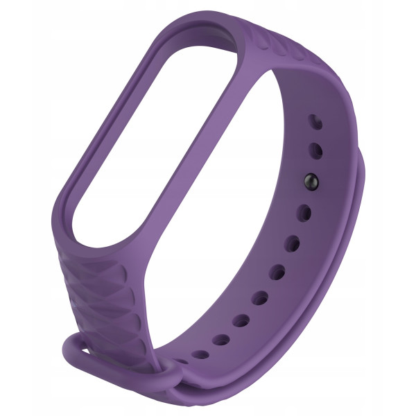 

Ремешок для фитнесс браслета Mi Band 3 Gasta Fluted color Purple