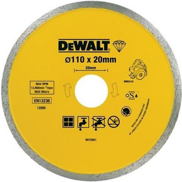 

Отрезной диск DeWalt по камню 110х8 мм (DT3715)