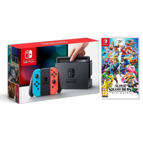 

Nintendo Switch Neon blue/red + Super Smash Bros. Ultimate