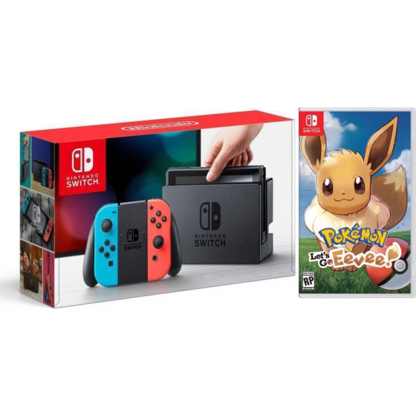 

Nintendo Switch Neon blue/red + Pokémon Let"s Go Eevee!