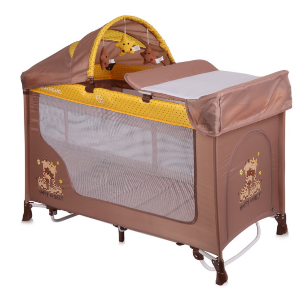 Манеж Bertoni Lorelli SAN REMO 2L ROCKER beige/yellow family