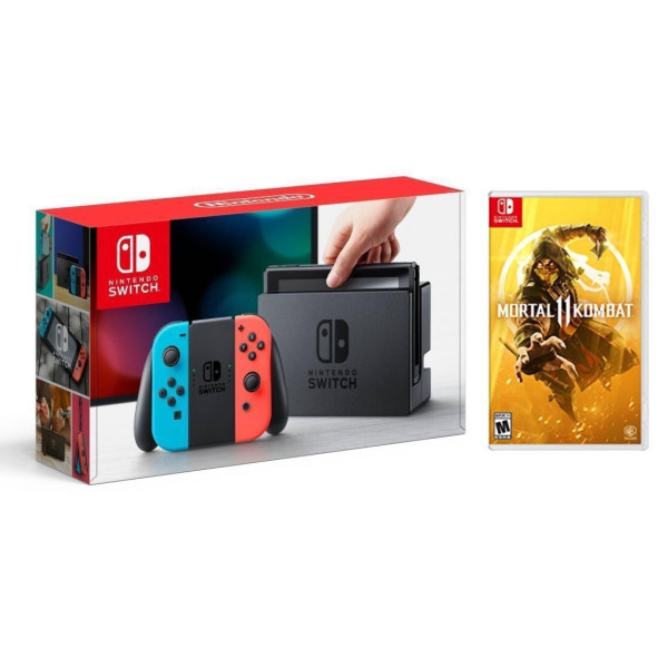 

Nintendo Switch Neon blue/red + Mortal Kombat XI