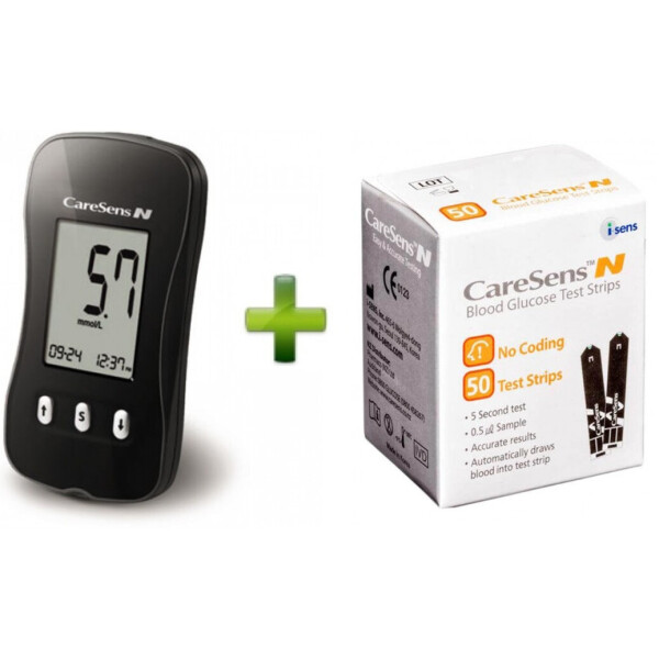 

Набор! Глюкометр Каре Сенс Н + Тест-полоски Каре Сенс Н (CareSens N i-Sens), 50 шт.