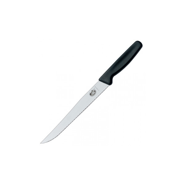 

Кухонный нож Victorinox с сер. лез, черный 5.1833.20B