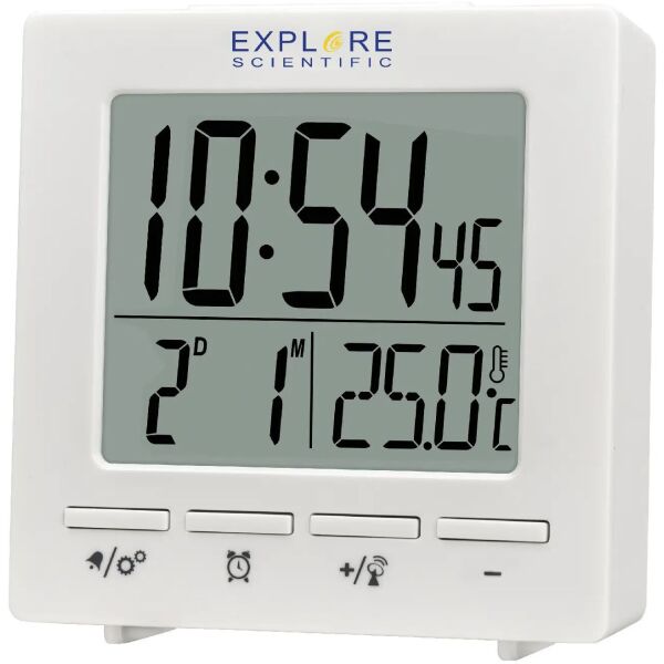 

Часы настольные Explore Scientific Mini RC Alarm White (RDC1005GYELC2)