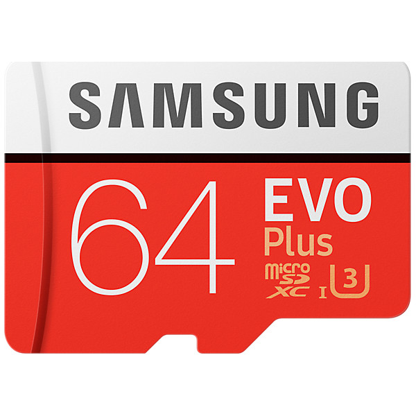 

Samsung EVO Plus microSDXC UHS-I 64GB сlass10 +SD адаптер (MB-MC64GA/RU или MB-MP64GA/APC)