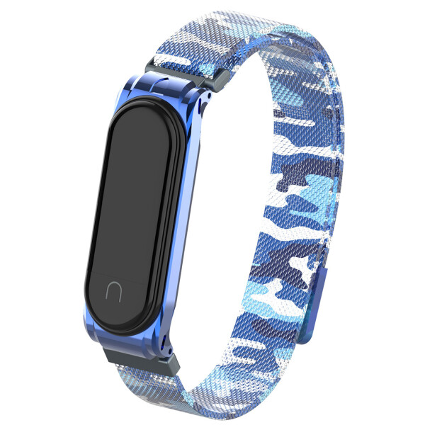 

Ремешок Armorstandart Metal для Mi Band 4/3 Camo Blue