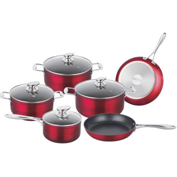 

Набор посуды Royalty Line RL-FM10C Shiny Red 10 предметов