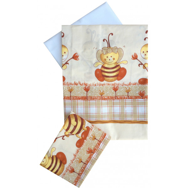 

Комплект постельного белья детский Twins Comfort (3 элемента) бежевый, пчелы C-031