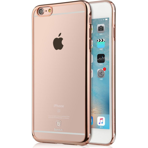 

Пластиковый чехол Baseus Glitter розовое золото для iPhone 6/6S