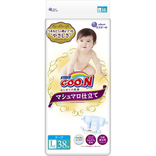 

Подгузники Goo.N Super Premium Marshmallow L 38 шт. (853349)