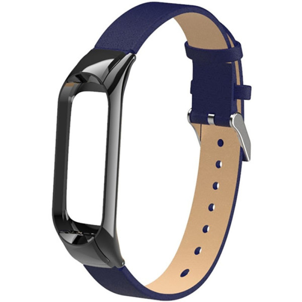 

Ремешок UWatch PU leather Band For Mi Band 3 Midnight Blue