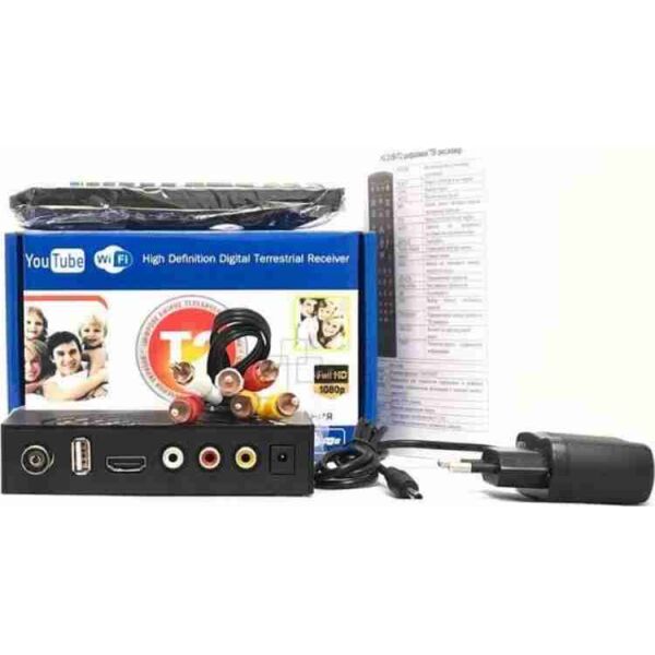

Приемник для цифрового телевидения DVB T2 Тюнер с функцией WiFi, IPTV, HDMI, PVR ready Черный