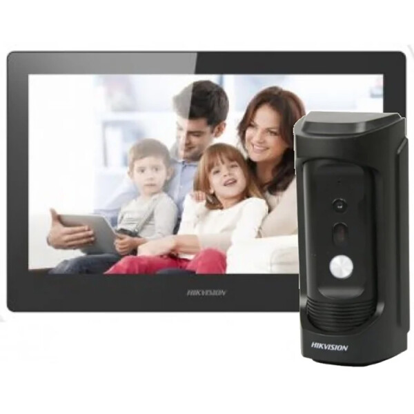 

Комплект IP видеодомофона Hikvision DS-KH8520-WTE1 + DS-KB8112-IM
