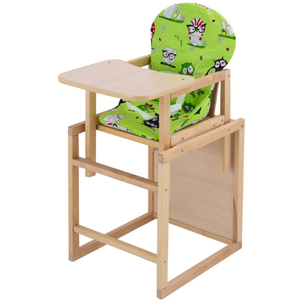 

Стульчик- трансформер Babyroom Карапуз-100 eko МДФ столешница зеленый (совы)