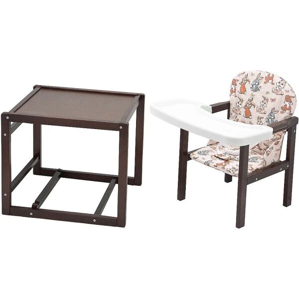 

Стульчик- трансформер Babyroom Пони-220 тонированный пластиковая столешница бежевый (зайчики)