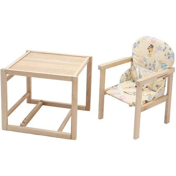

Стульчик- трансформер Babyroom Пони-230 eko без лака пластиковая столешница желтый (винни пух)