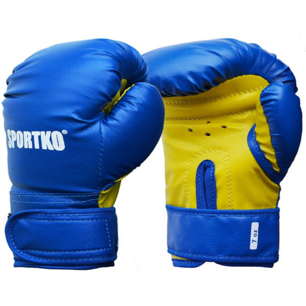 

Перчатки боксерские Sportko ПД2-7- oz (унций) синий (5643)