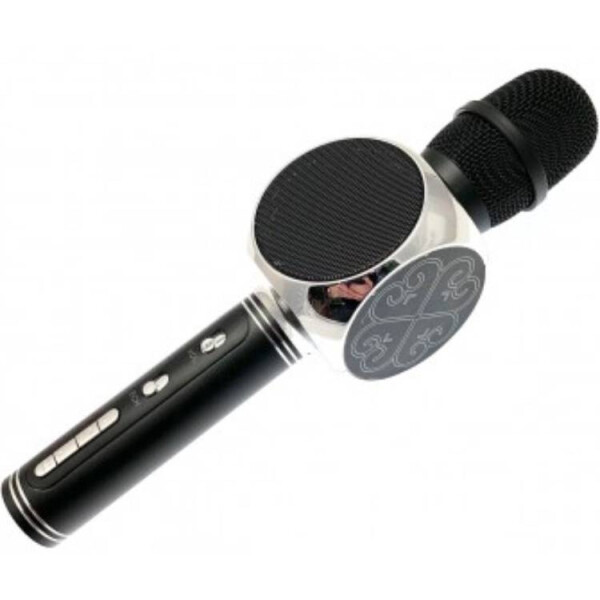 

Беспроводной Bluetooth микрофон для караоке DM High Quality YS-63 Original с мощными колонками и функцией изменения голоса Black silver