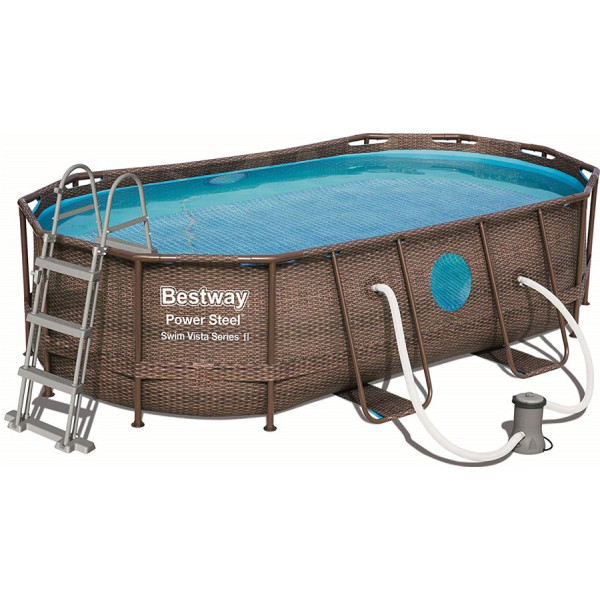 

каркасный Bestway Ротанг 56716 (549х274х122, карт. фильтр, лестница, подложка, тент)