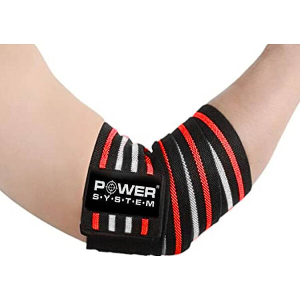 

Локтевые бинты Power System Elbow Wraps PS-3600 Red/Black