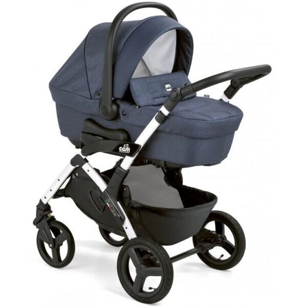 

Детская коляска универсальная 3 в 1 CAM DINAMICO UP SMART, рама белая, цвет синий (897T/V95/990/842K)