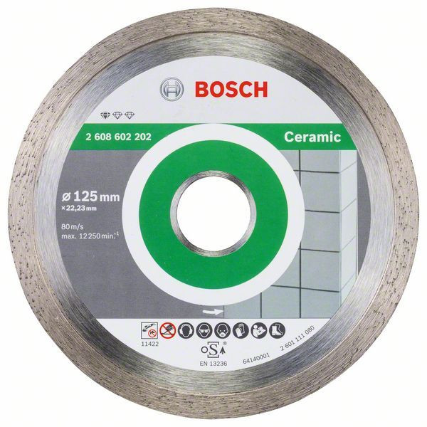 

Алмазный отрезной круг по керамике Bosch Standard for Ceramic 125 x 22.23, 10 шт (2608603232)