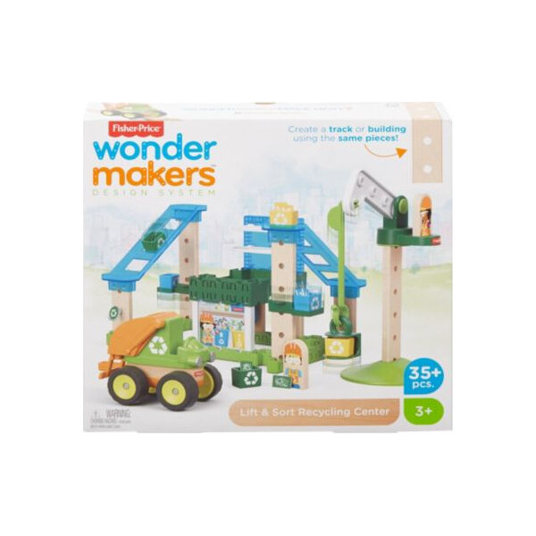 

Игровой набор - конструктор Центр переработки Wonder Makers Design System Lift Sort Recycling Center Fisher-Price GFJ12