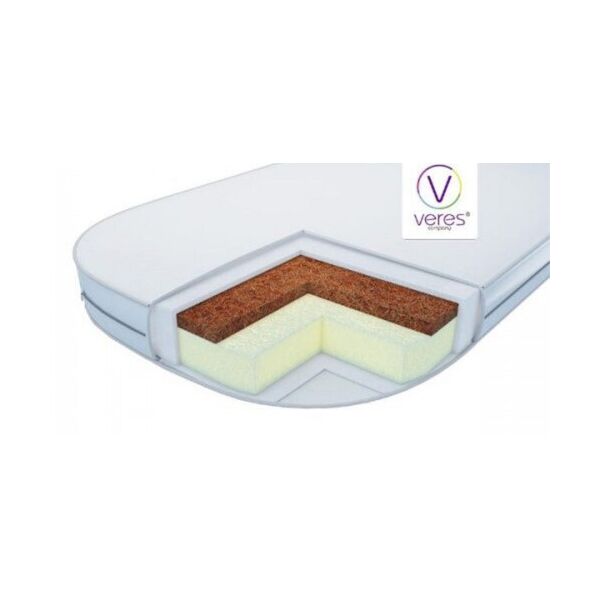 

Матрас в люльку 80х60х7см Veres Coconut + Elastic foam 50.2.07, белый, белый