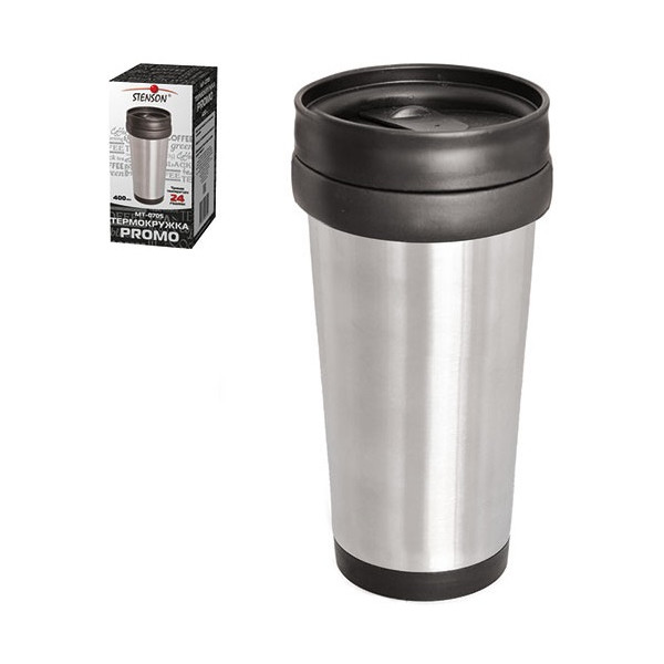 

Термокружка Stenson Promo 400 мл Steel/Black (MT-0705)