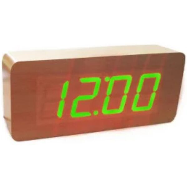 

Цифровые Настольные Деревянные Часы С Подсветкой 865-4 Green