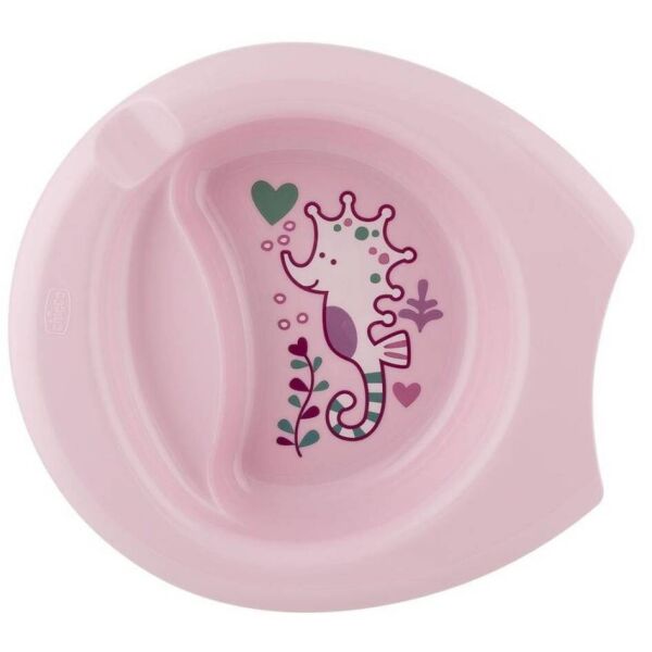 

Тарелка Chicco "EASY FEEDING PLATE" от 6 месяцев (розовая) (16001.40.10)