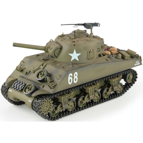 

Танк с пневмо орудием HENG LONG M4A3 Sherman р/у аккум 3898-1, 1:16